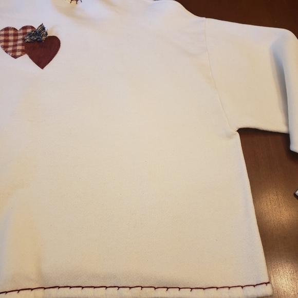 Vintage Handcrafted Oversized Sweatshirt Grandmacore Jerzees Single Stitch L VG - Picture 4 of 12